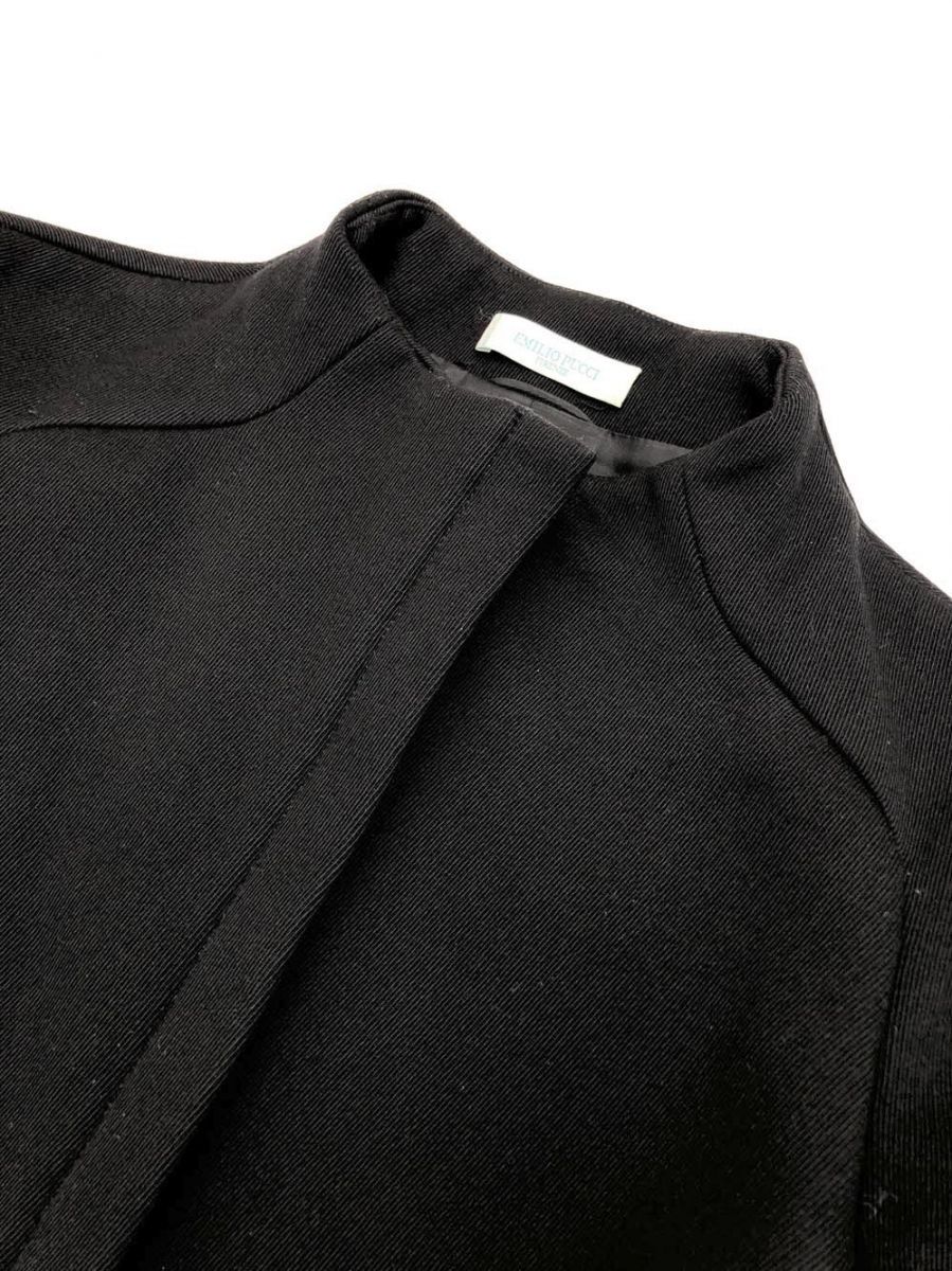 美品 emilio pucci エミリオプッチ 無地 /長袖/ノーカラー/ コート