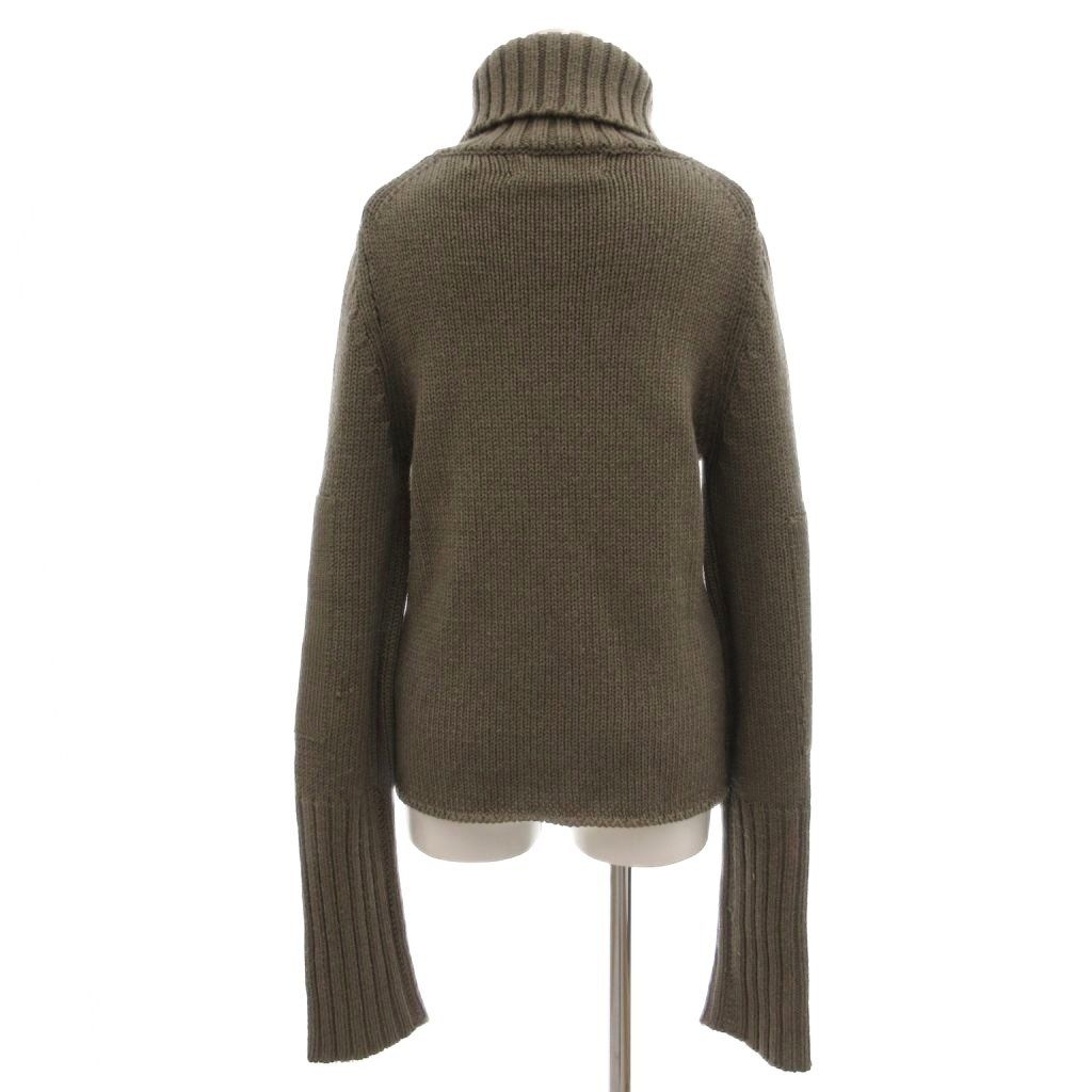 ザディグ エ ヴォルテール ZADIG & VOLTAIRE ニット セーター 2 タートルネック パッチデザイン リブ 茶 ブラウン /NU ■YHS15