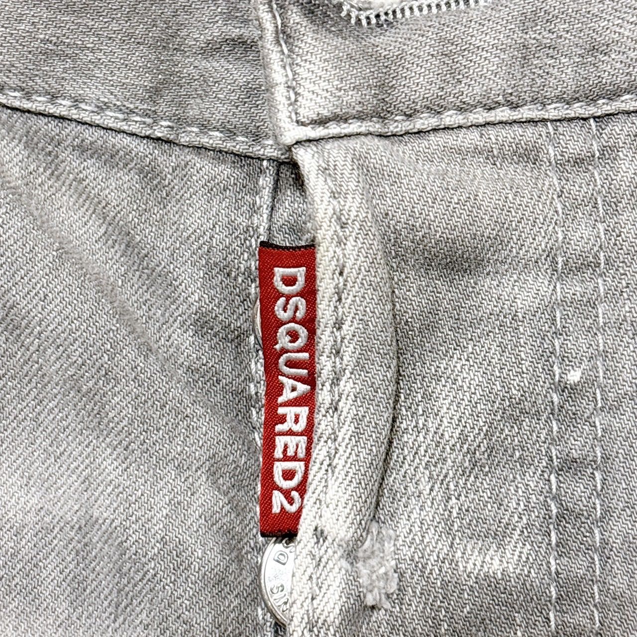 DSQUARED2 ディースクエアード グレーデニム パンツ 44 ダメージ加工 