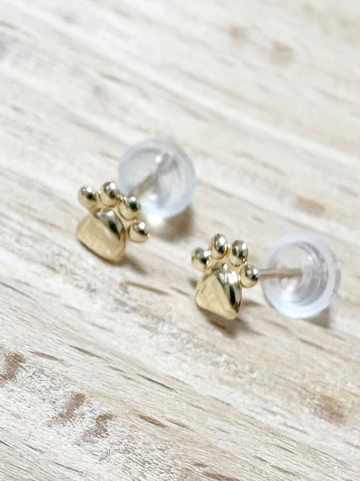 10金 にくきゅうモチーフ ピアス 10 K 刻印有り 肉球 - メルカリ