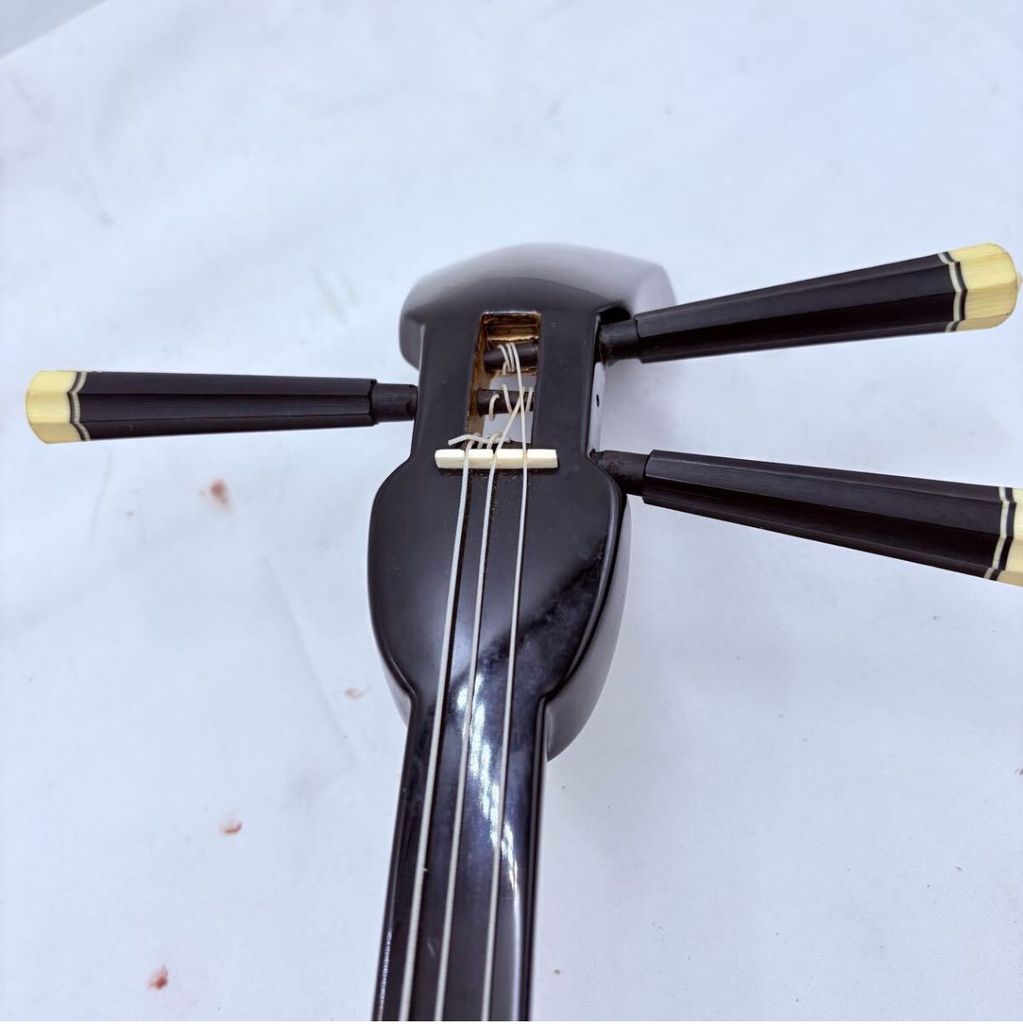 さ*わ様 【中古】三味線 本体 沖縄三線 人工皮張り 和楽器 琉球 弦楽器