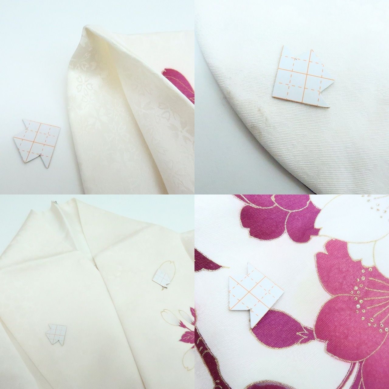 百華❀Y4406◇美品 正絹 金駒刺繡 桜 手縫い仕立て 成人式 振袖