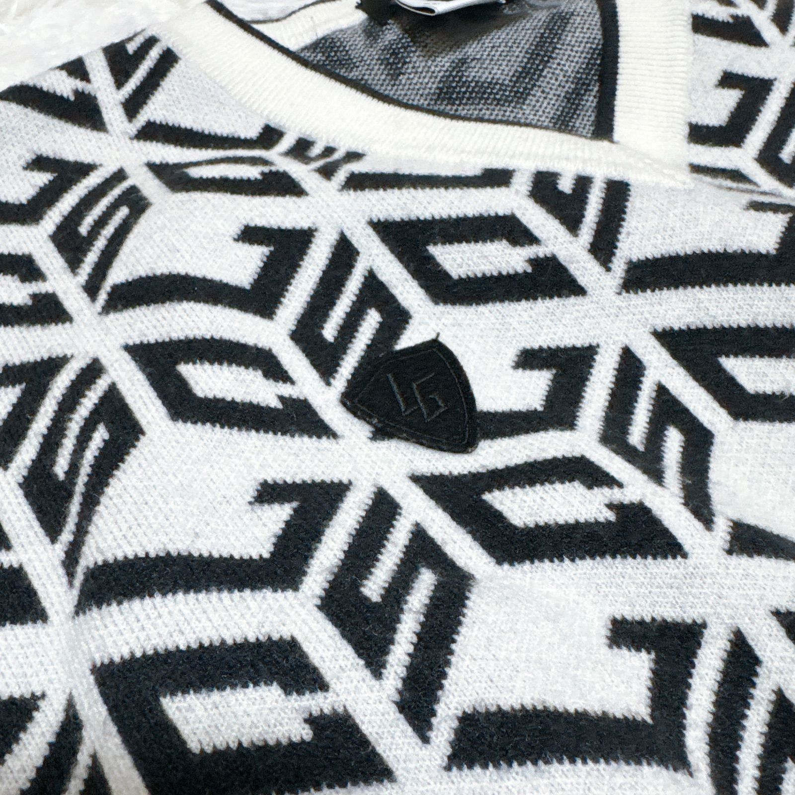 le coq sportif ゴルフコレクション 総柄ニットセーター Lサイズ V