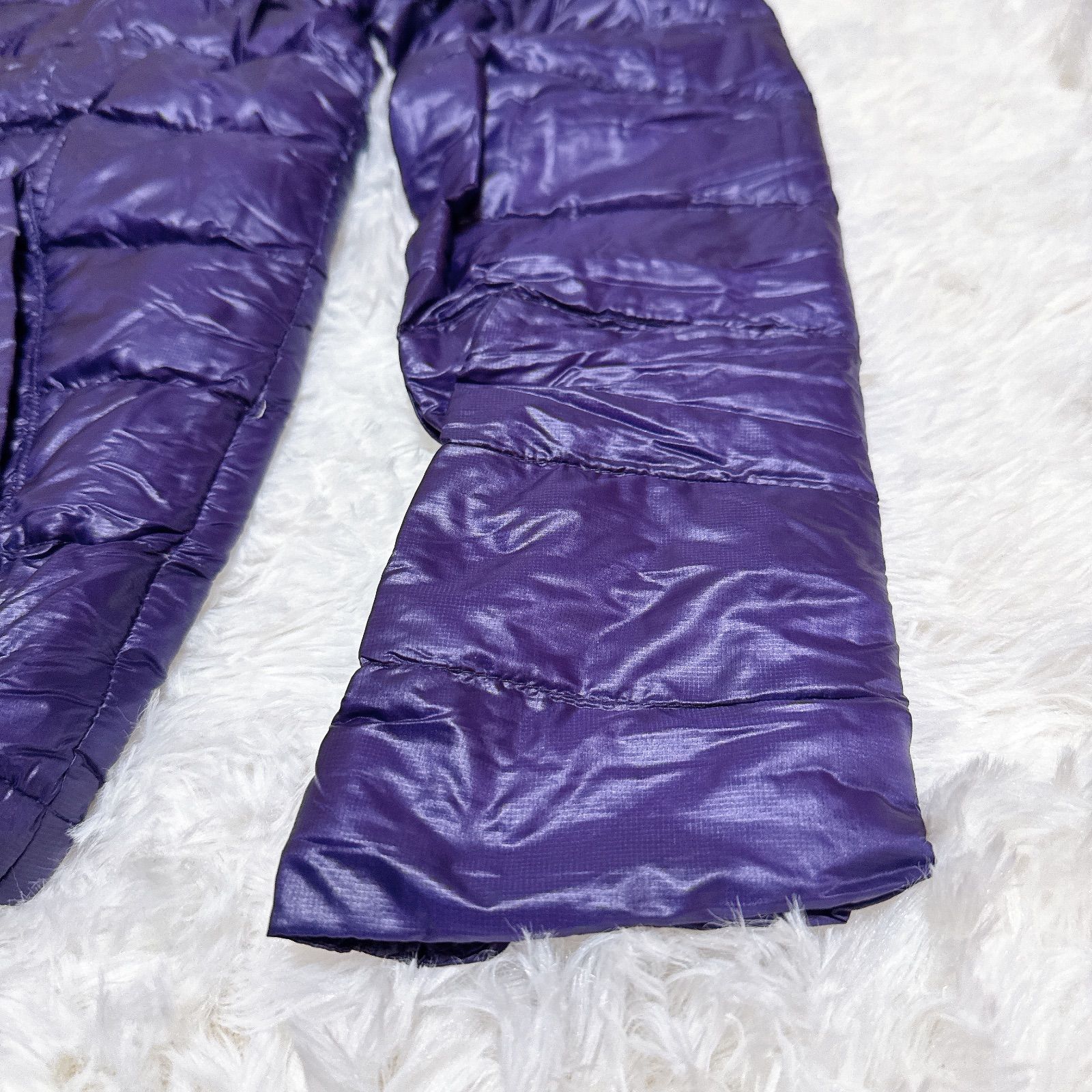 美品　パーリーゲイツ　ダウン　サイズ１　パープル　軽量　　メンズ　レディース パーリーゲイツ ダウンジャケット 紫 パープル 軽量ダウン 収納袋付き