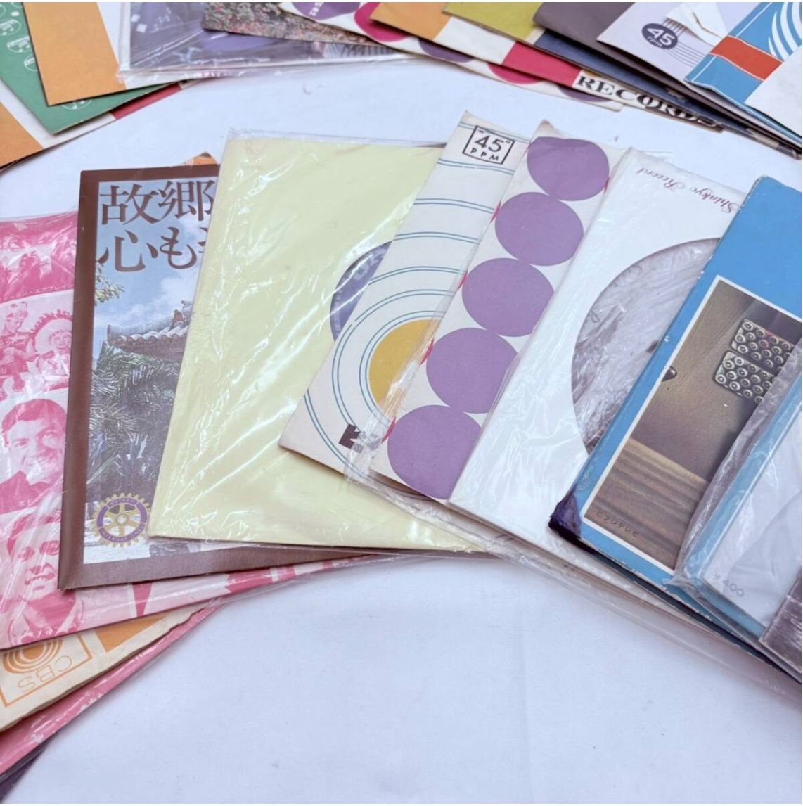 昭和レトロEPレコードまとめ＆レコードケース付き 現状品 ジャンク扱い
