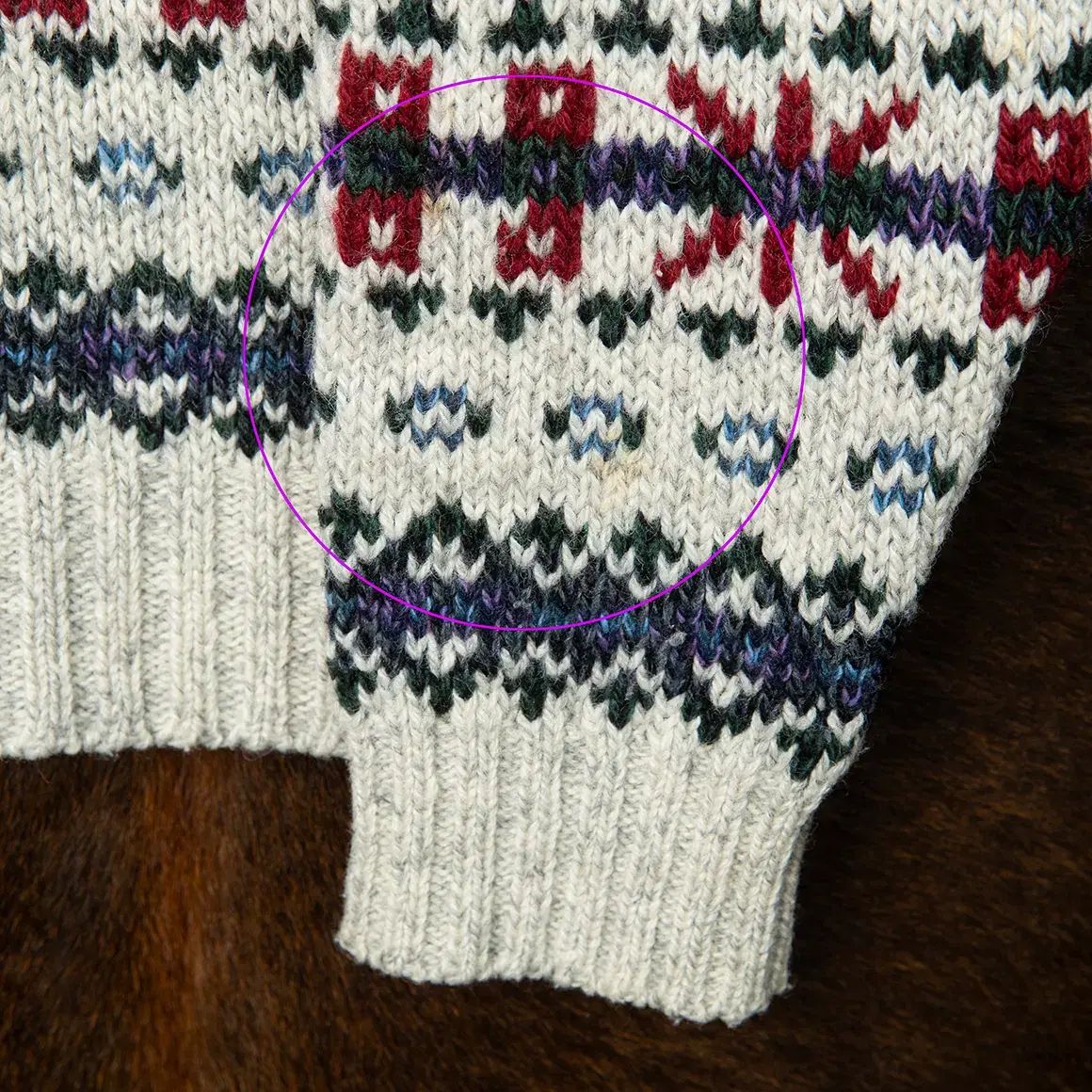 105 80s WOOLRICH(ウールリッチ) フェアアイル ノルディック ウール