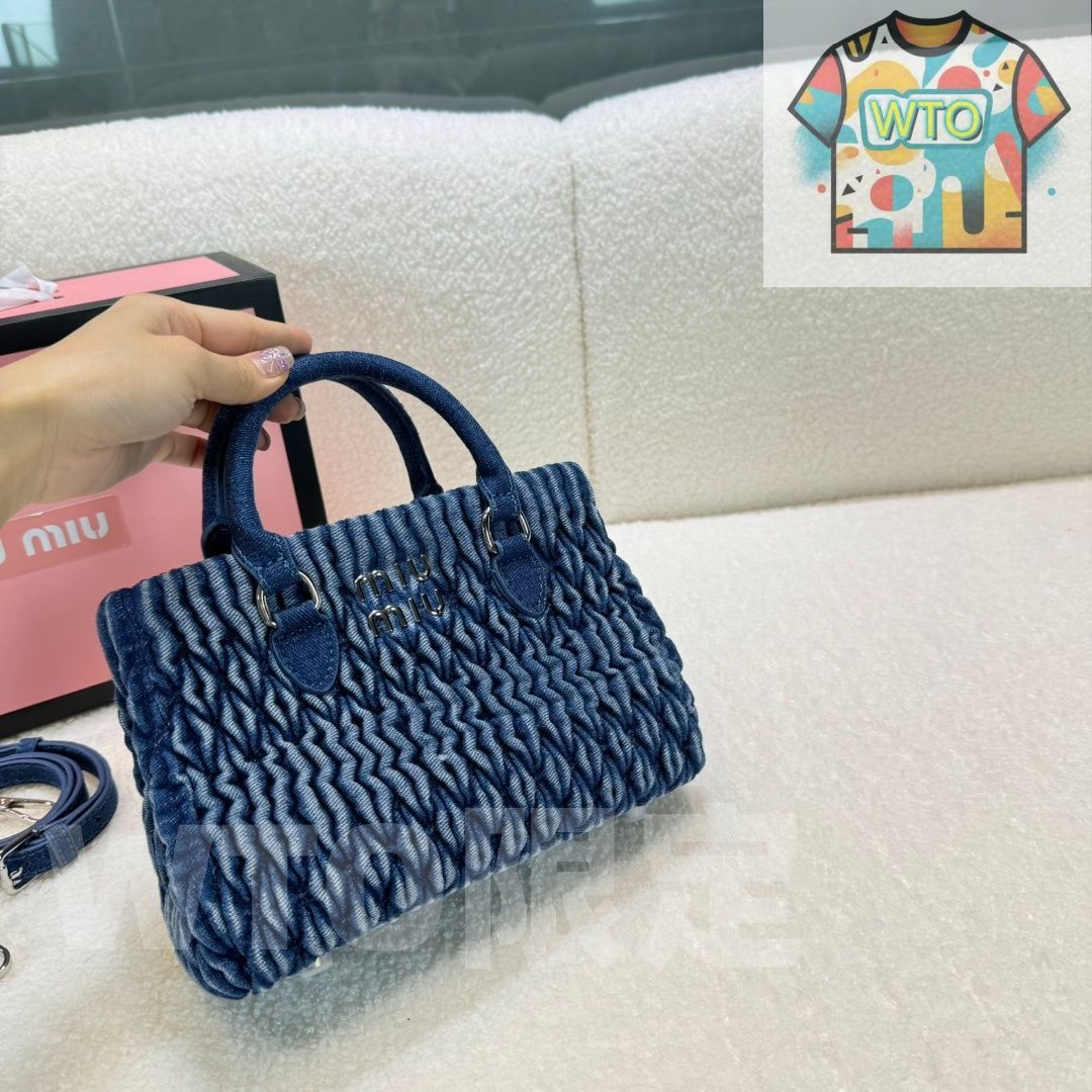 今日特価】MIUMIU ミュミュ Hobo デニムジャケット プリーツ