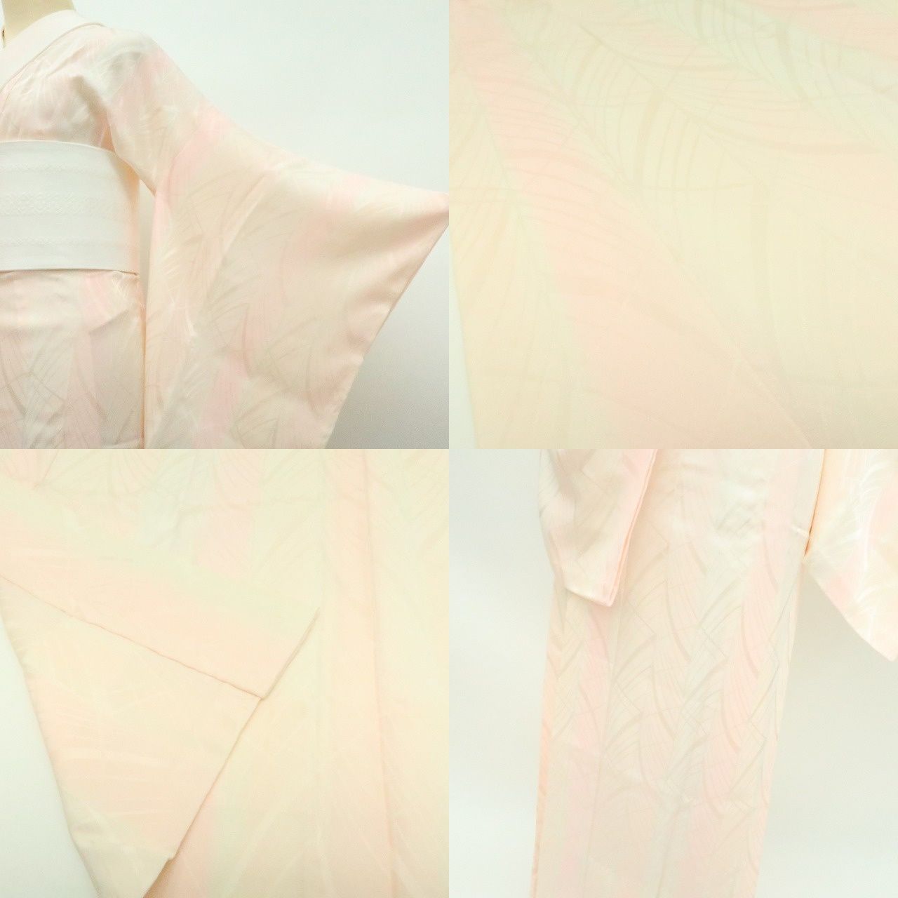 百華❀Y4403◇新品 単衣 正絹 袖無双 仕付け糸・半襟・居敷当付 手縫い