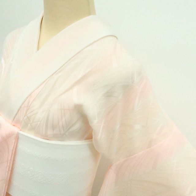 百華❀Y4403◇新品 単衣 正絹 袖無双 仕付け糸・半襟・居敷当付 手縫い