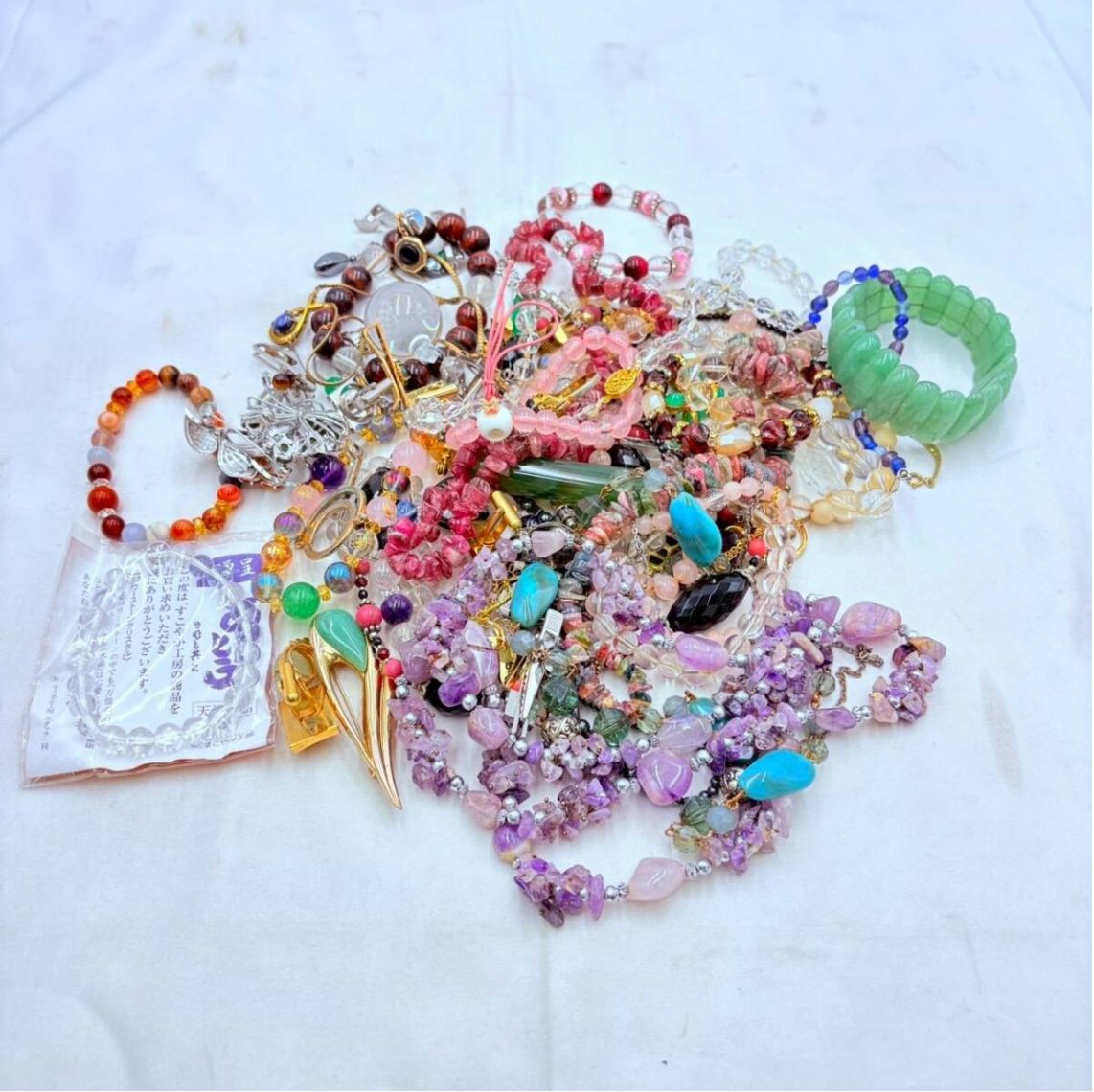 天然石＆イミテーション アクセサリーまとめ 約1kg ジャンク現状品