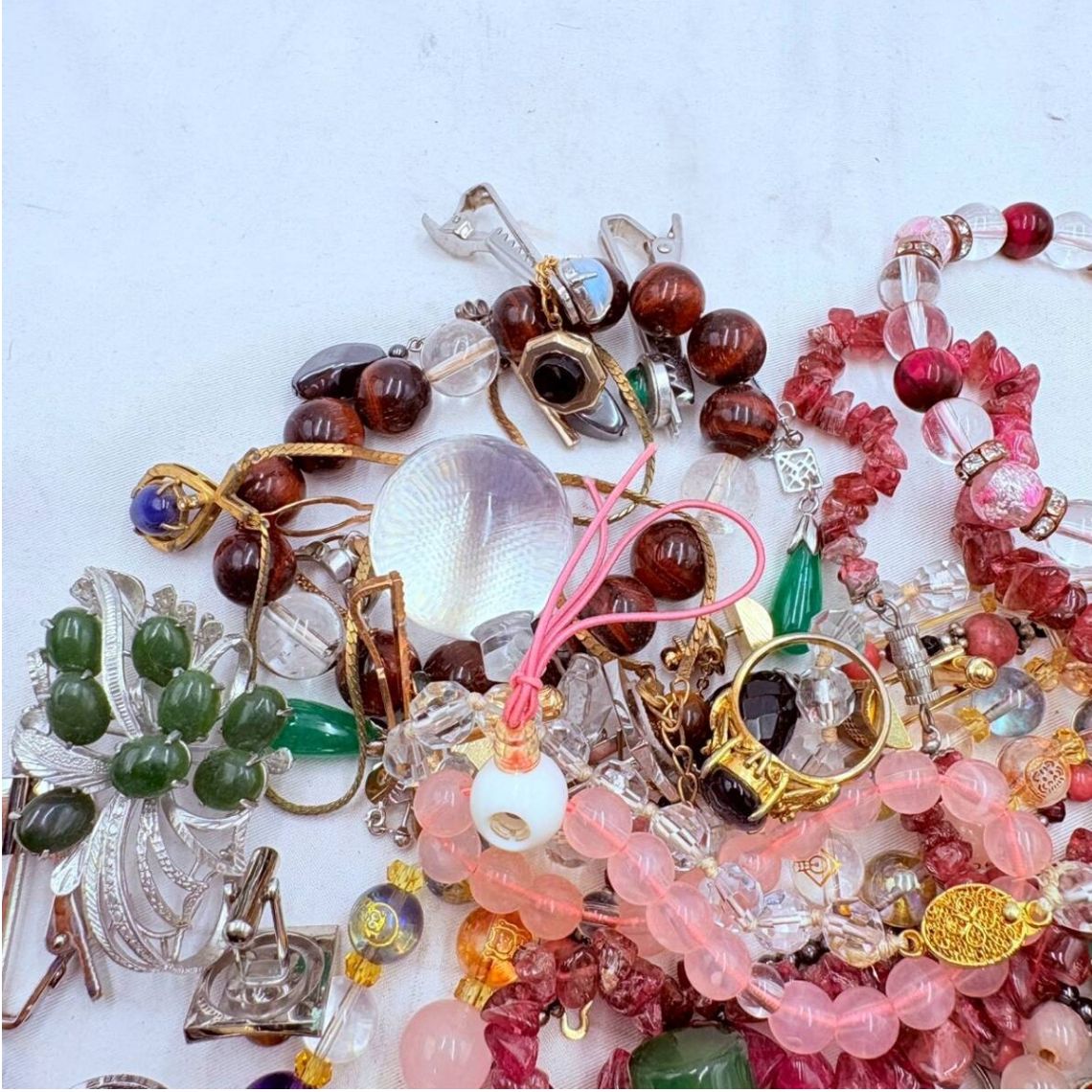 天然石＆イミテーション アクセサリーまとめ 約1kg ジャンク現状品