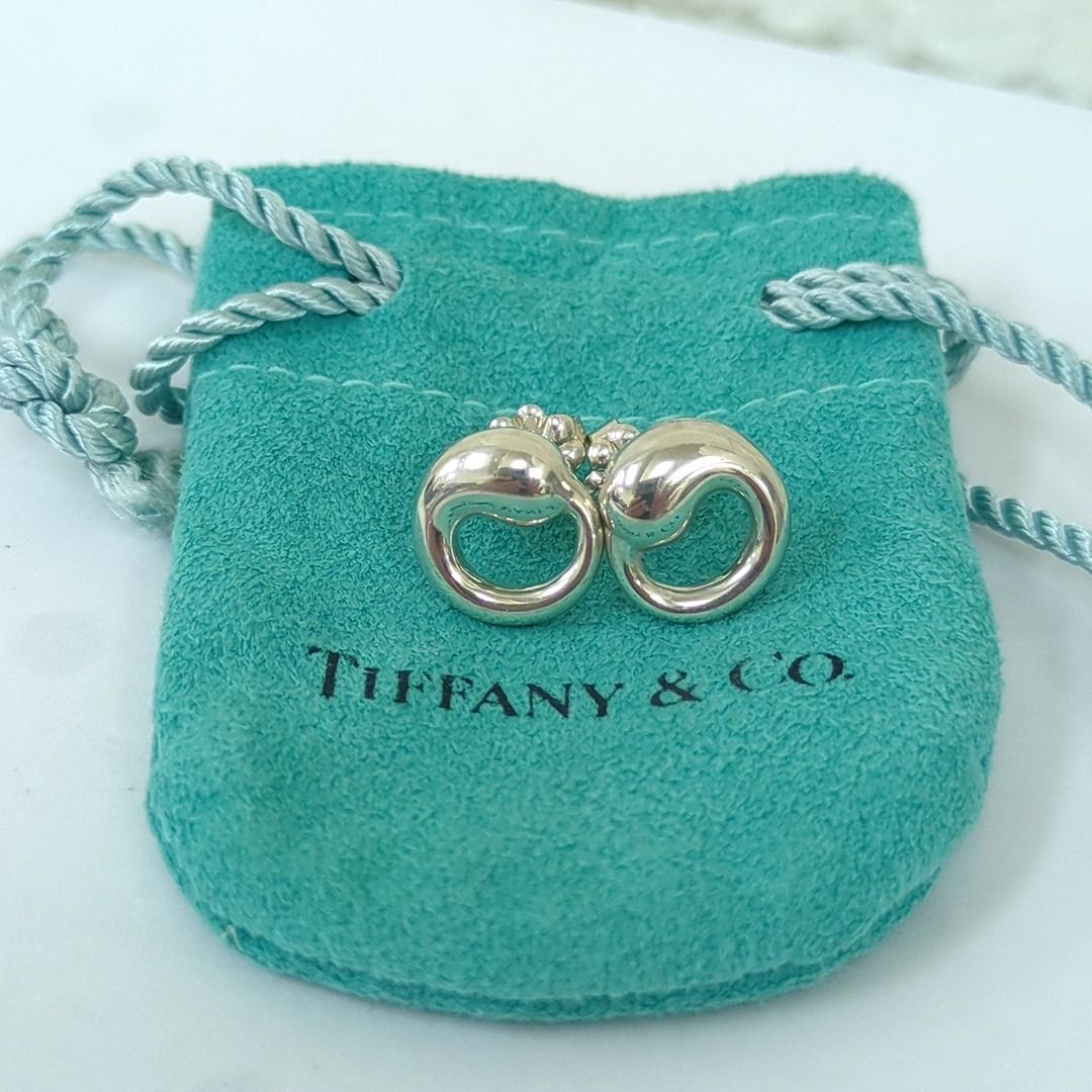 c739 美品　ティファニー　エターナルサークル　ピアス　シルバー　925 ティファニー エターナル サークル ピアス シルバー925 - メルカリ