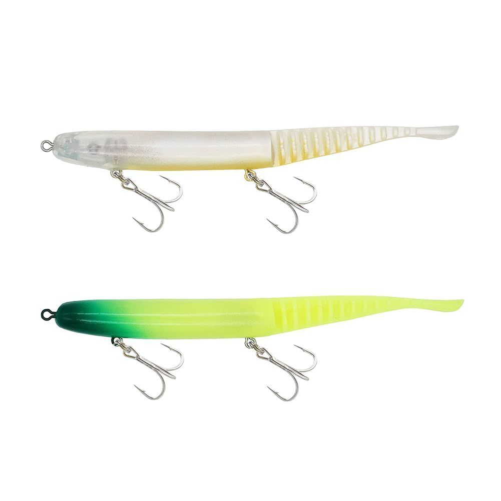 特価商品】2色セット 6g シーバス ワームミノー ミノーテンレース バチ