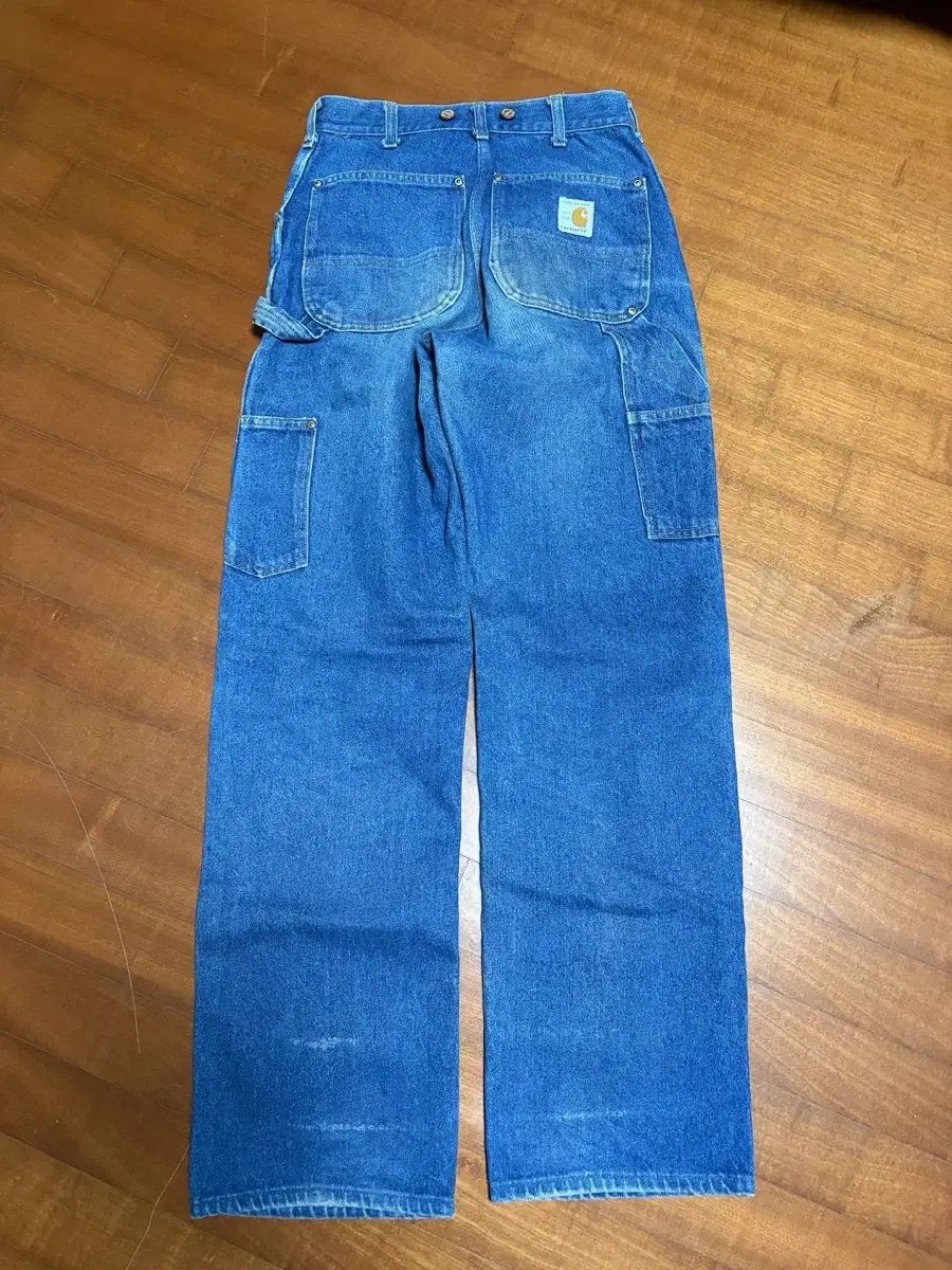 【希少】80s USA製 Carhartt 100周年タグ デニム ダブルニー 希少 90s USA製 カーハート ダブルニー WU138 38x30 希少 90s USA製