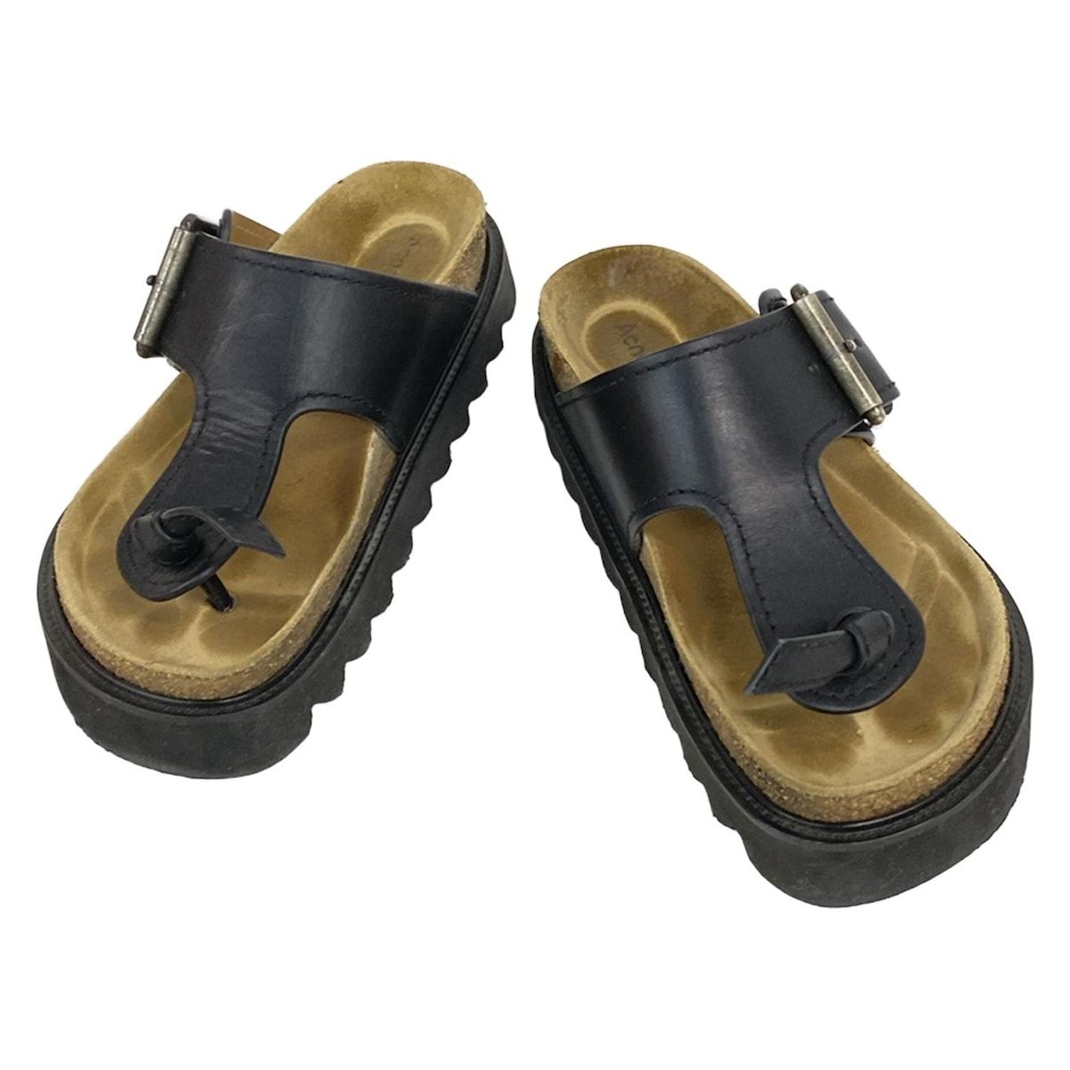 ACNE STUDIOS(アクネ ストゥディオズ) サンダル 36 レディース - 黒