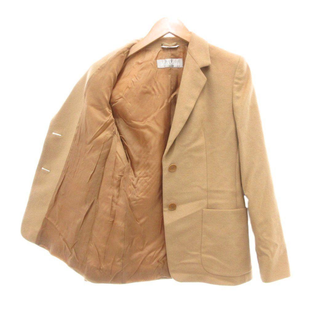 MAX MARAキャメルカラー、テーラードジャケット マックスマーラ MAX MARA テーラード ジャケット ブレザー アンゴラ混