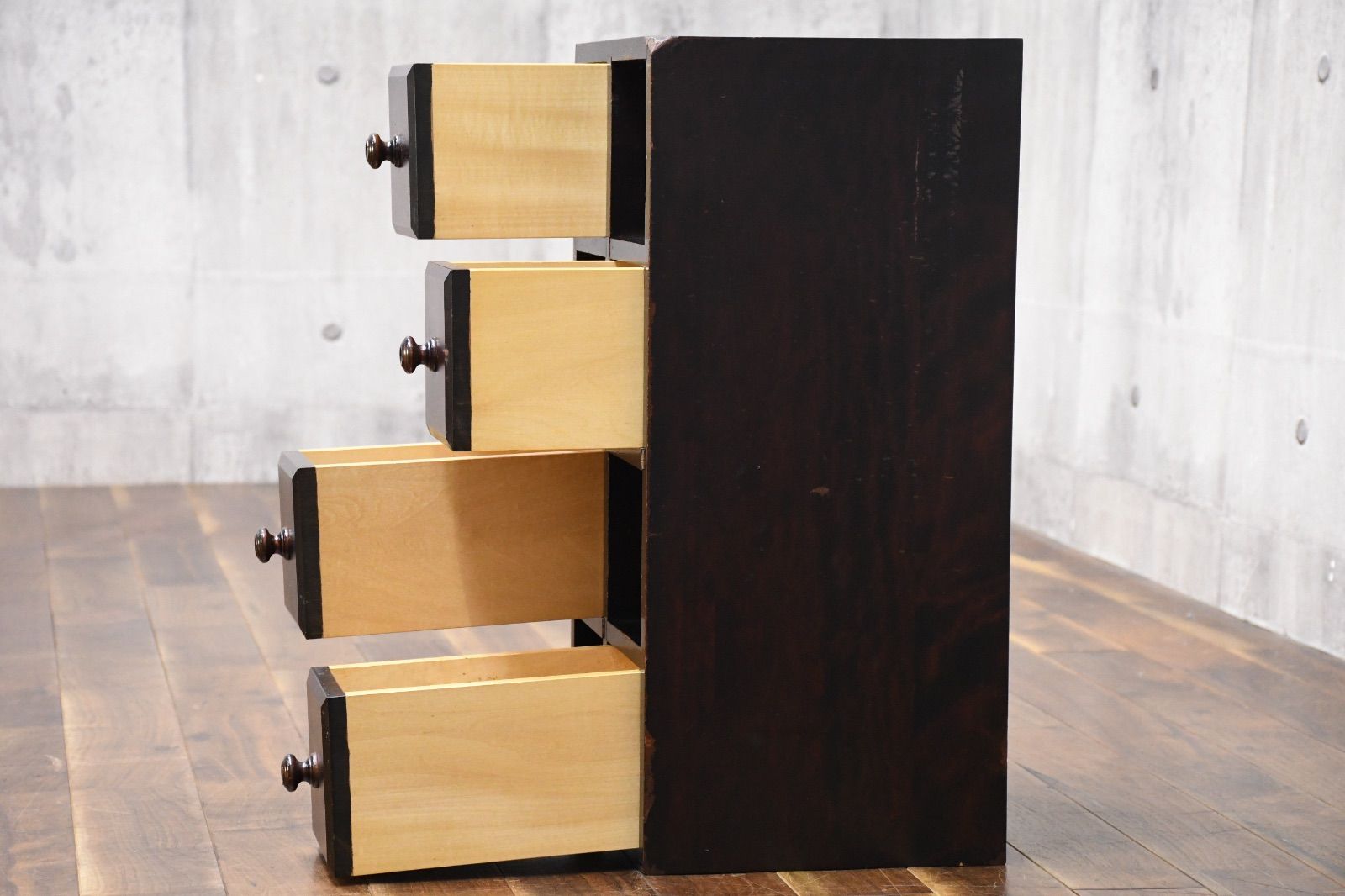 FAC19 北海道民芸家具 小物入れ 小引出し カバ/樺無垢材 ミニ