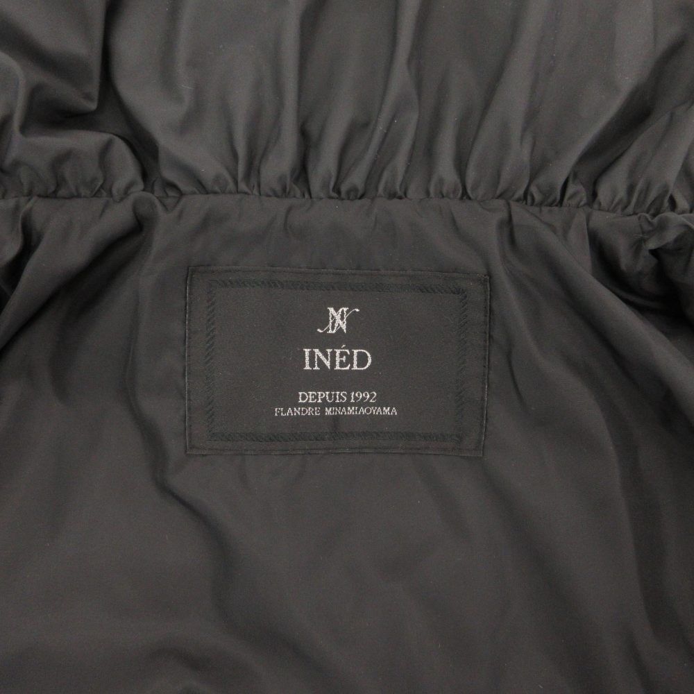 イネド INED ダウンジャケット ジップアップ ショールカラー 9 黒