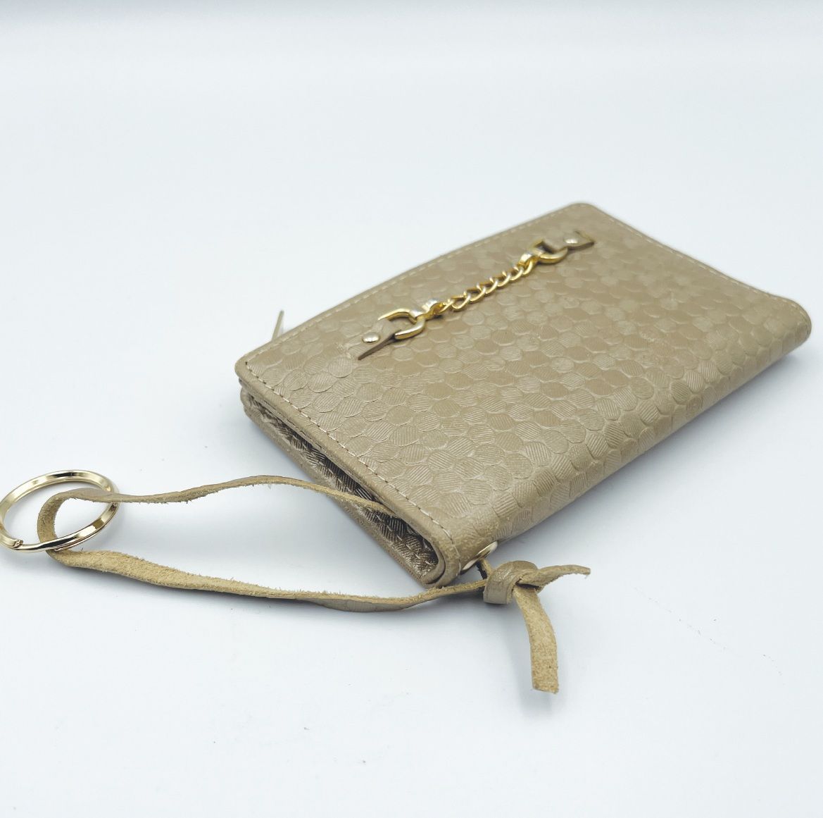 ✱JOSEPH EREUIL（ジョセフエロール）✱ 極美品 コインケース 小銭入れ キーリング付き カードケース ベージュ レザー調 ビット金具  レディース 財布 - メルカリ