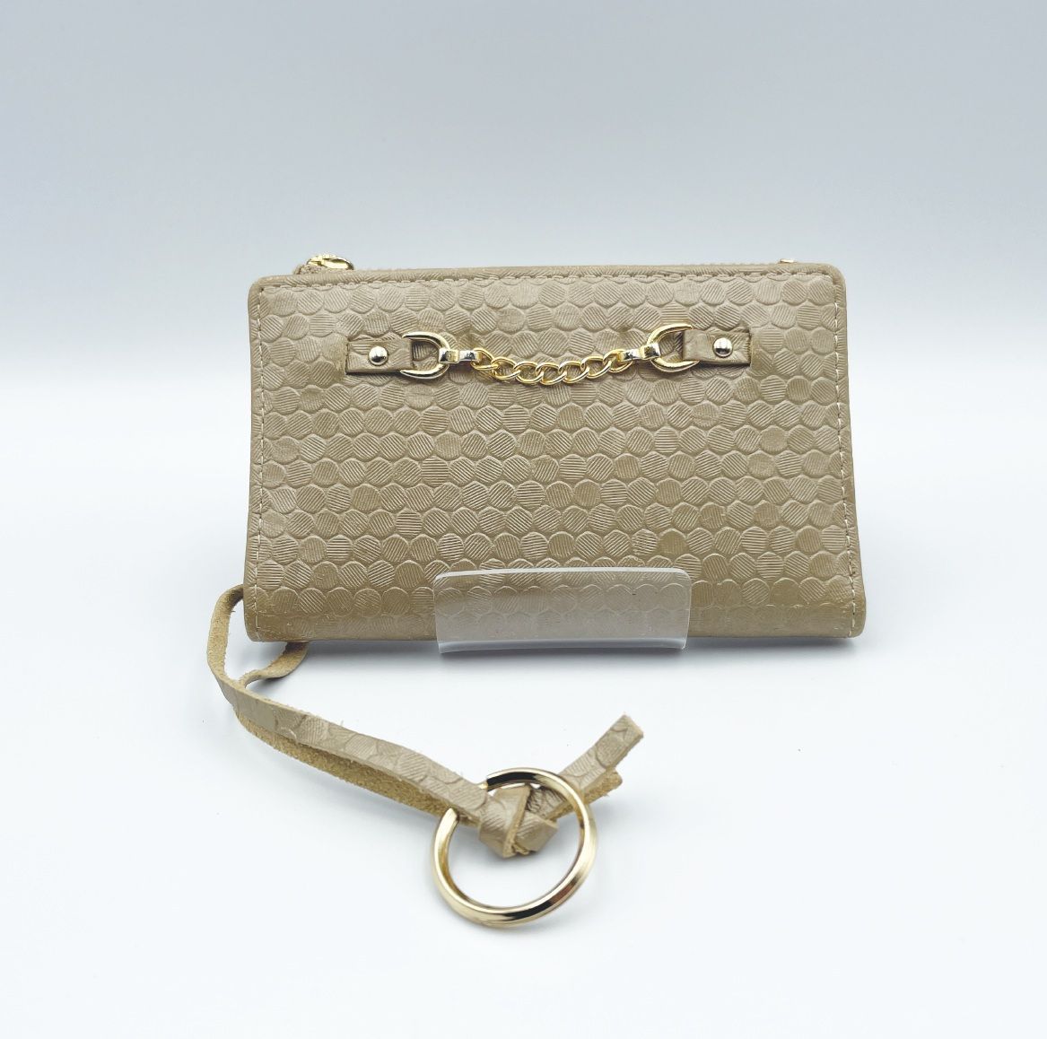 ✱JOSEPH EREUIL（ジョセフエロール）✱ 極美品 コインケース 小銭入れ キーリング付き カードケース ベージュ レザー調 ビット金具  レディース 財布 - メルカリ