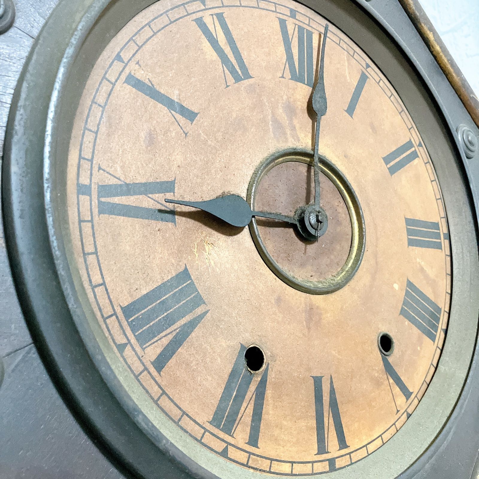 八角時計 振り子時計 昭和レトロ アンティーク オブジェ 動作未確認