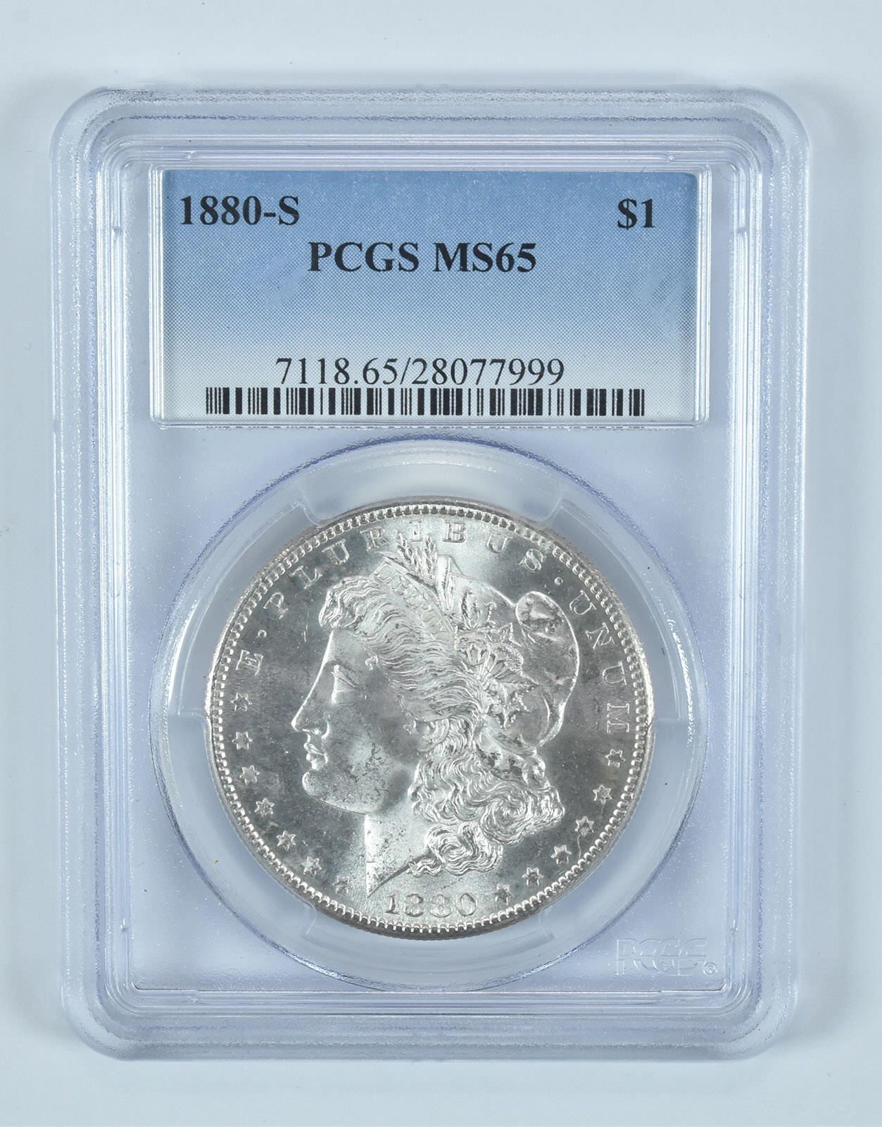 1880-S モルガン銀貨 MS65 PCGS ブルーラベル - メルカリ