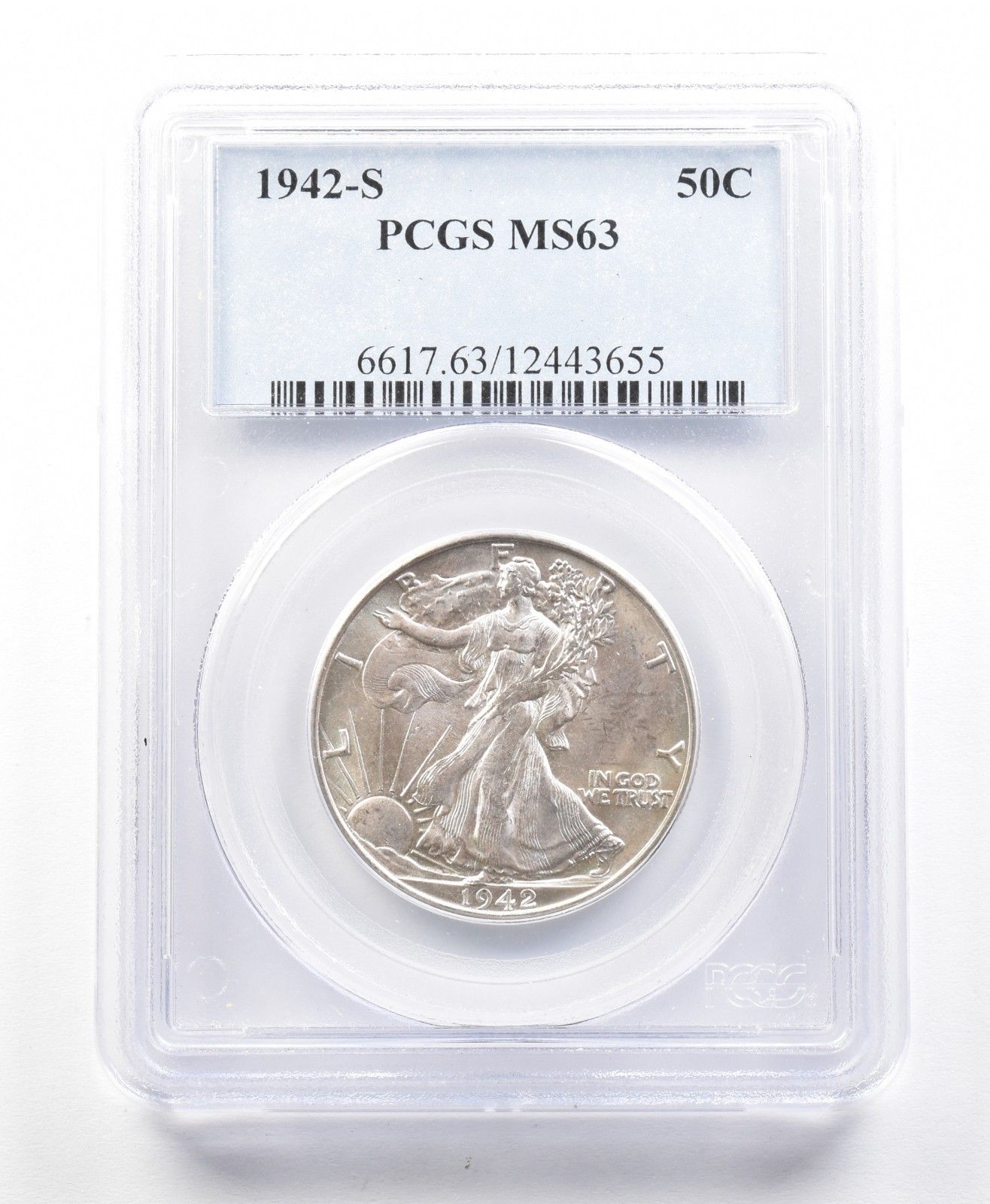 1942-S ウォーキング・リバティ・ハーフダラー MS63 PCGS *2323 - メルカリ