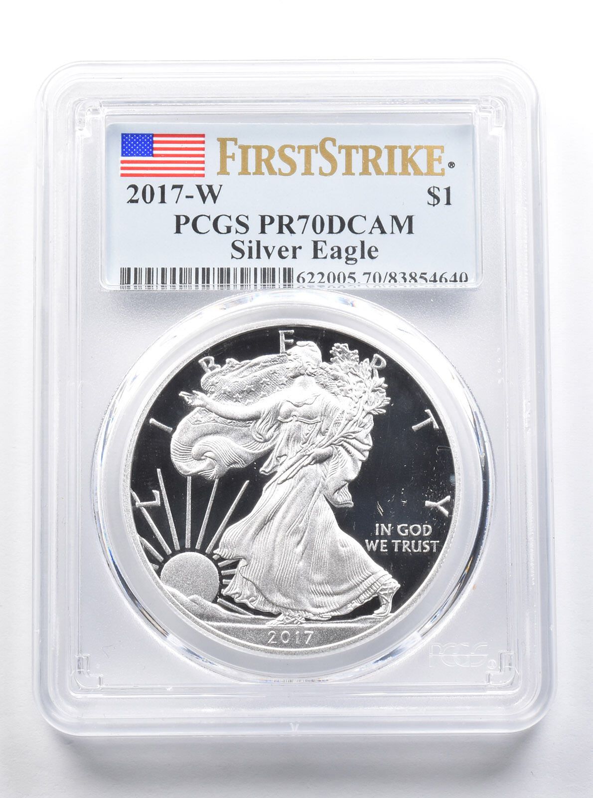 アメリカ　＄1　イーグル銀貨　２０１７年　PCGS PR70DCAM アメリカ ＄1 イーグル銀貨 2017年 PCGS PR70DCAM 2017-W American