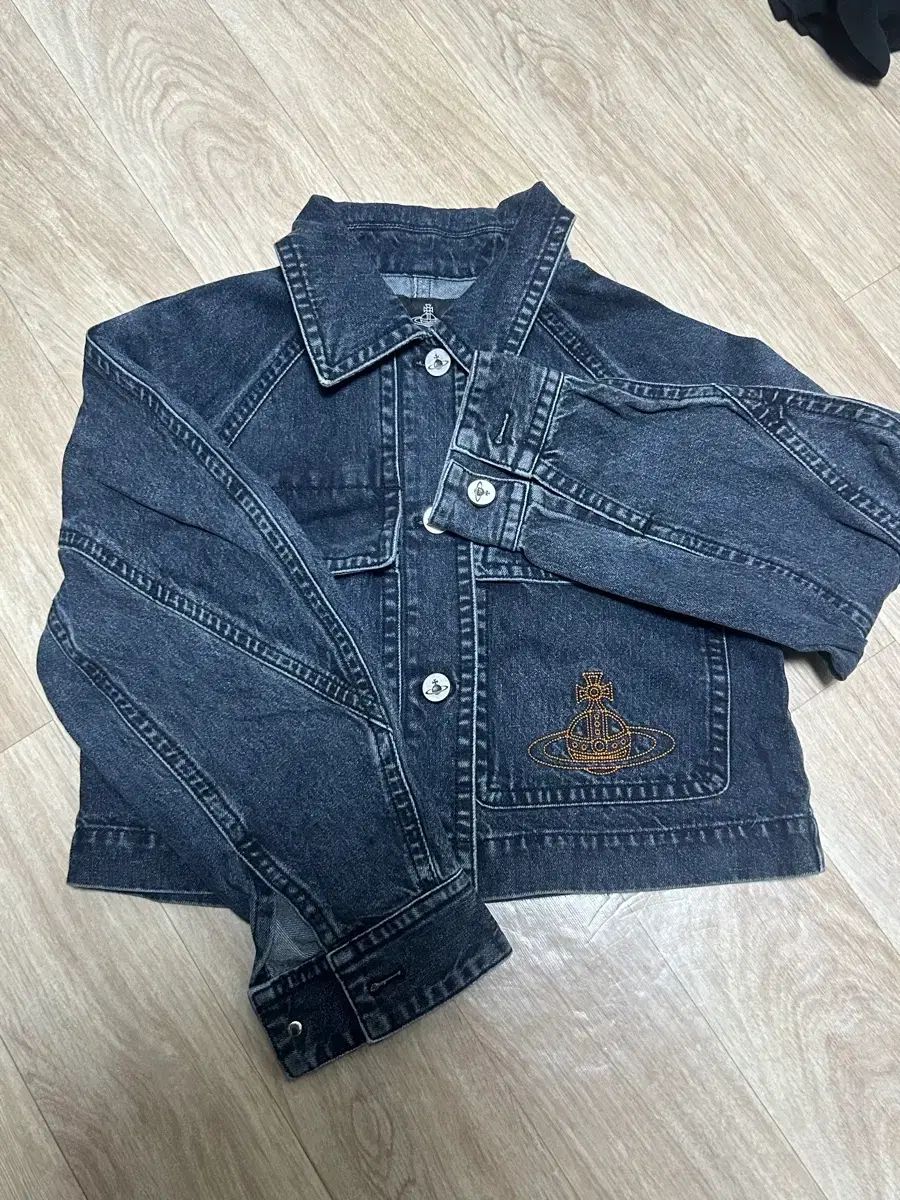 デニム クロップドジャケット vivienne ヴィンテージ 38 ヴィヴィアン・ウエストウッド フラット ポケット デニム