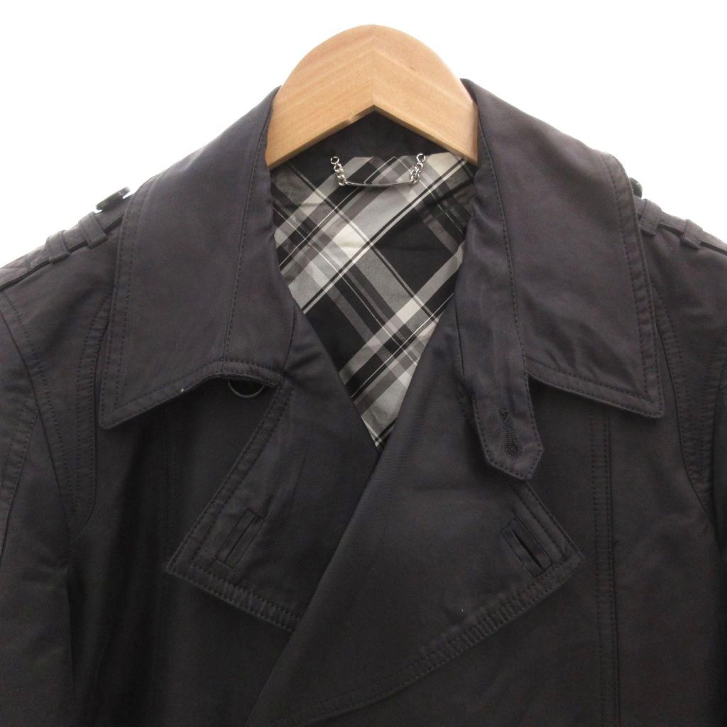 ドルチェ&ガッバーナ ドルガバ DOLCE&GABBANA トレンチコート 44 黒