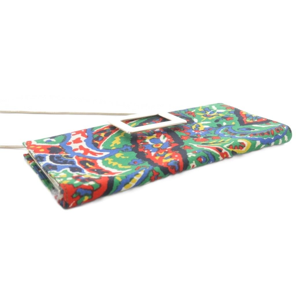 ロジェヴィヴィエ ROGER VIVIER チェーンクラッチバッグ 2way 緑