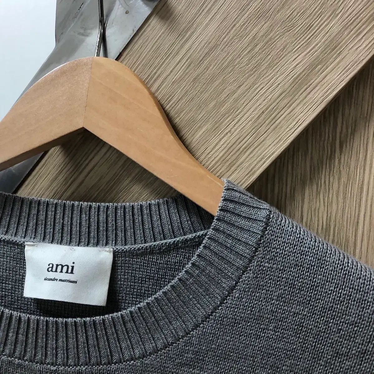 正規品 アミ ハートロゴ ニット グレー - メルカリ