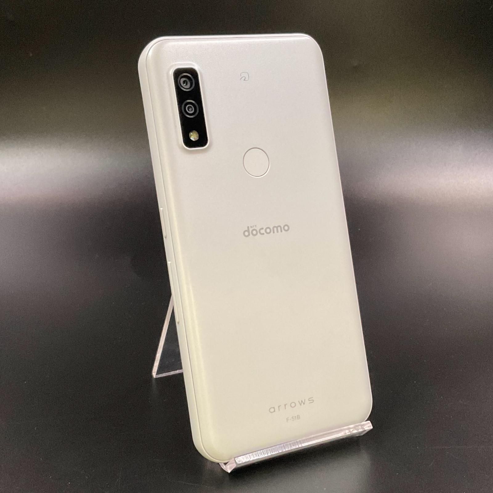 富士通 arrows 64GB ホワイト docomo F-51B 白ロム 動作確認済【全額