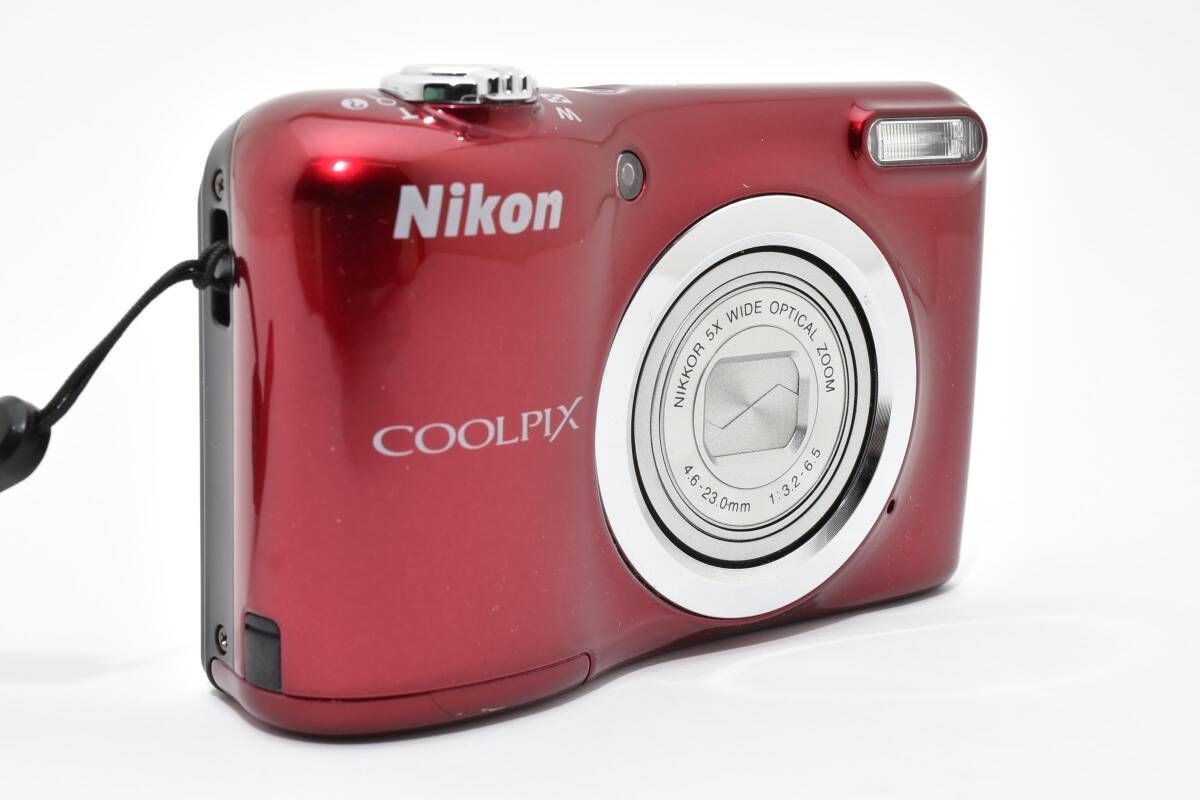 ☆美品☆ニコン Nikon COOLPIX A10 レッド 元箱付き☆ Y775 #4079