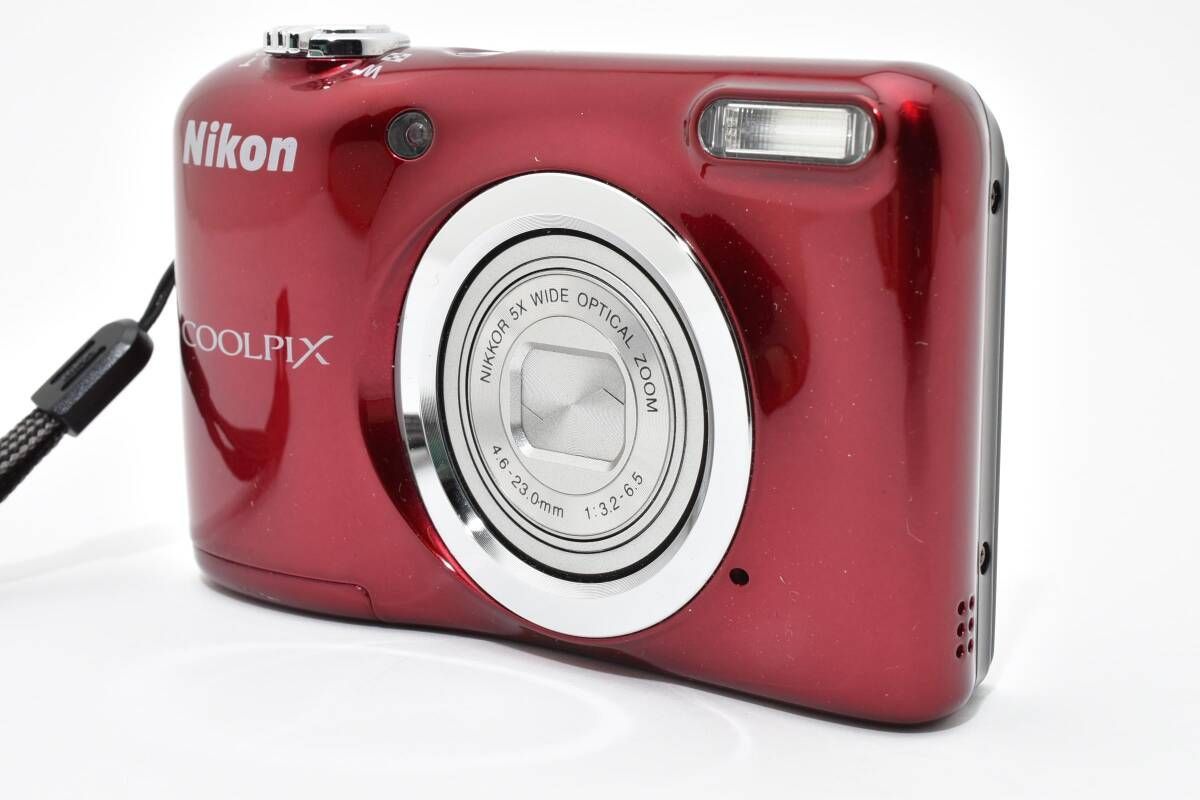 ☆美品☆ニコン Nikon COOLPIX A10 レッド 元箱付き☆ Y775 #4079