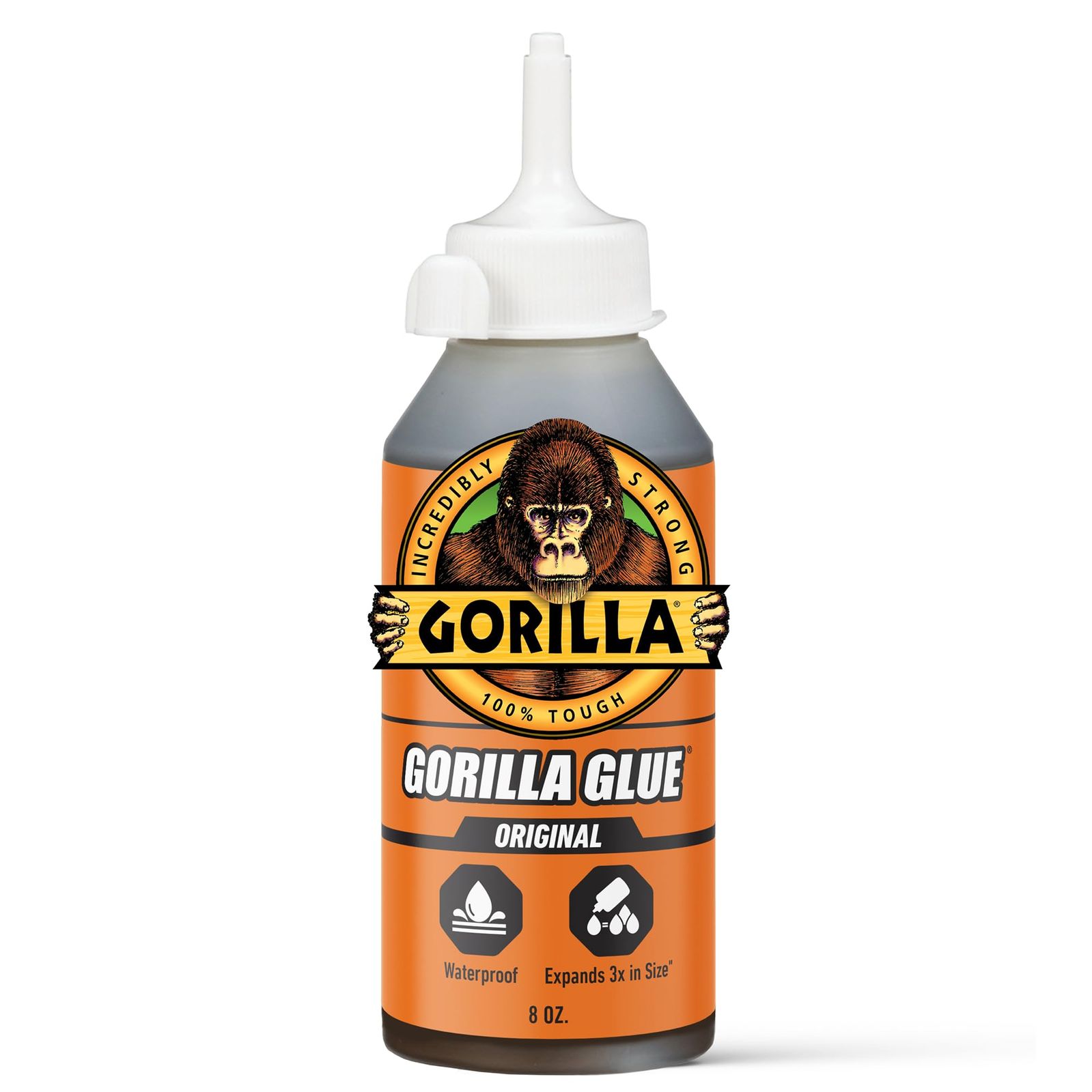 (ゴリラ) Gorilla 5002801 オリジナル 防水ポリウレタン接着剤 8オンスボトル ブラウン 1本 [8 Ounce (Pack of 1)] [オリジナルブラウン。]