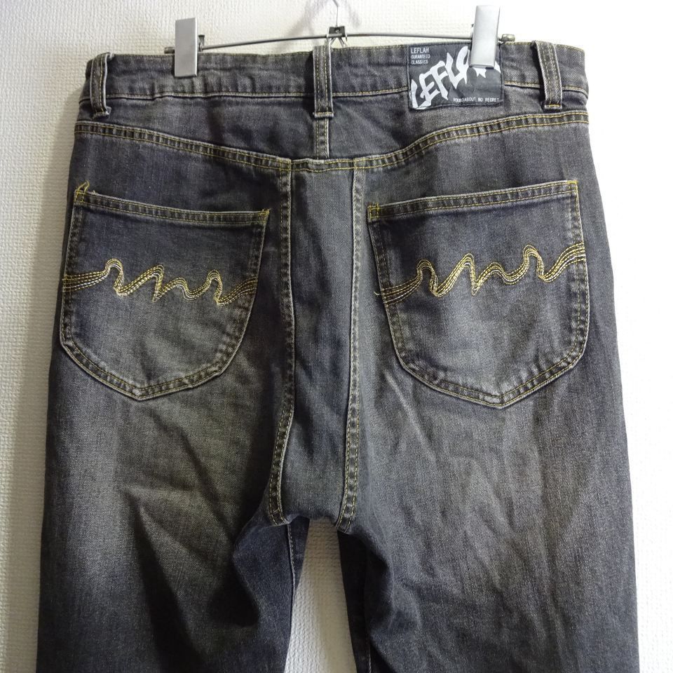 LEFLAH レフラー サルエルスキニーデニム W87cm / L ストレッチ WANIMA 