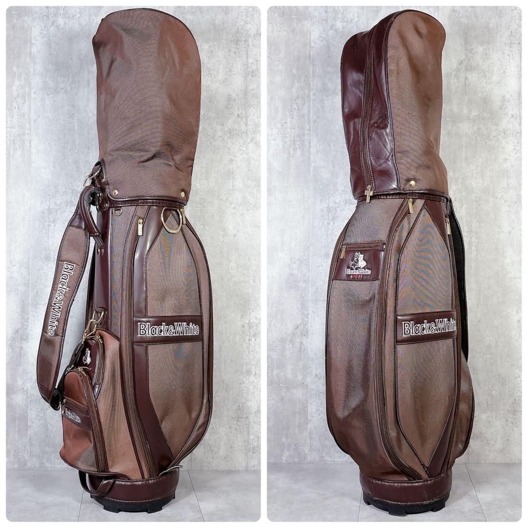 V914 Black&White コレクション ブラウン キャディバッグ