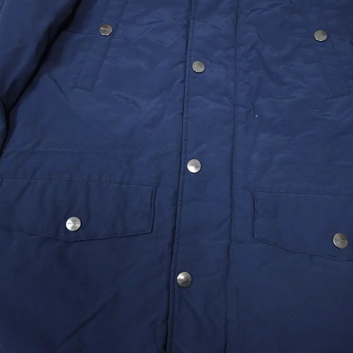 Carhartt カーハート ネイビー フード 取り外し ダウン アウター S