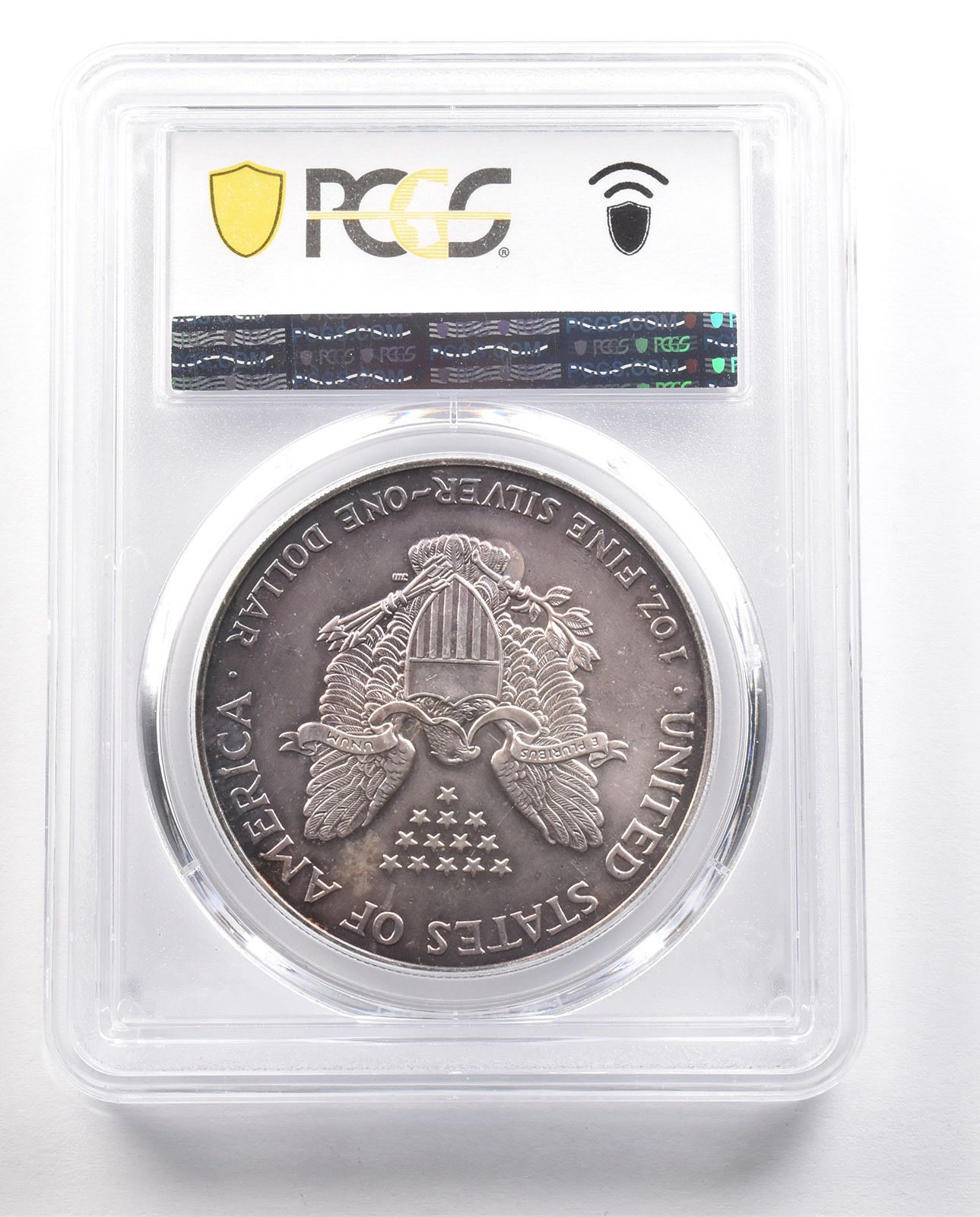 2004年 アメリカン シルバー イーグル MS65 PCGS ブルー/パープル T