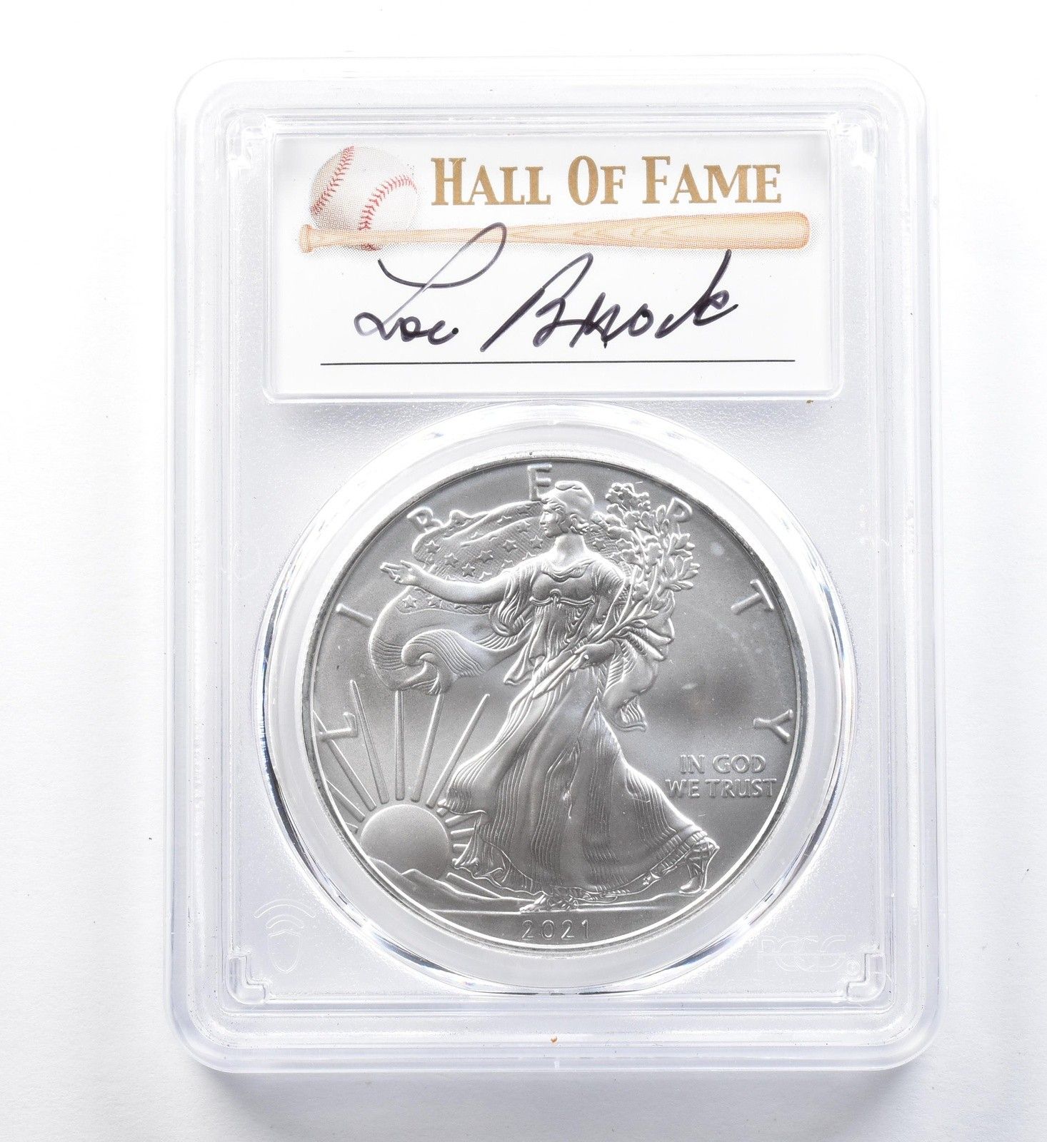 2021年 シルバーイーグル  PCGS MS70 2021年 アメリカン シルバー イーグル タイプ1 ルー・ブロック FDOI