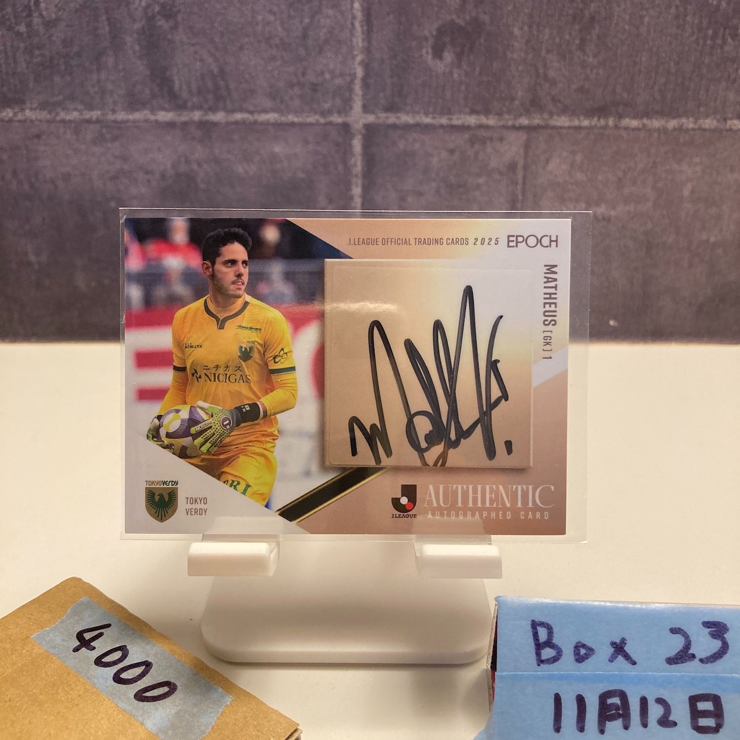 2025 EPOCH Jリーグ マテウス Matheus 52/55 直筆サインカード 東京