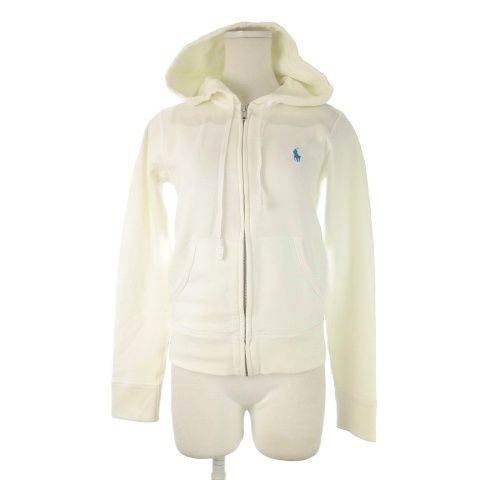 ポロ ラルフローレン POLO RALPH LAUREN ジップアップパーカー XS 白