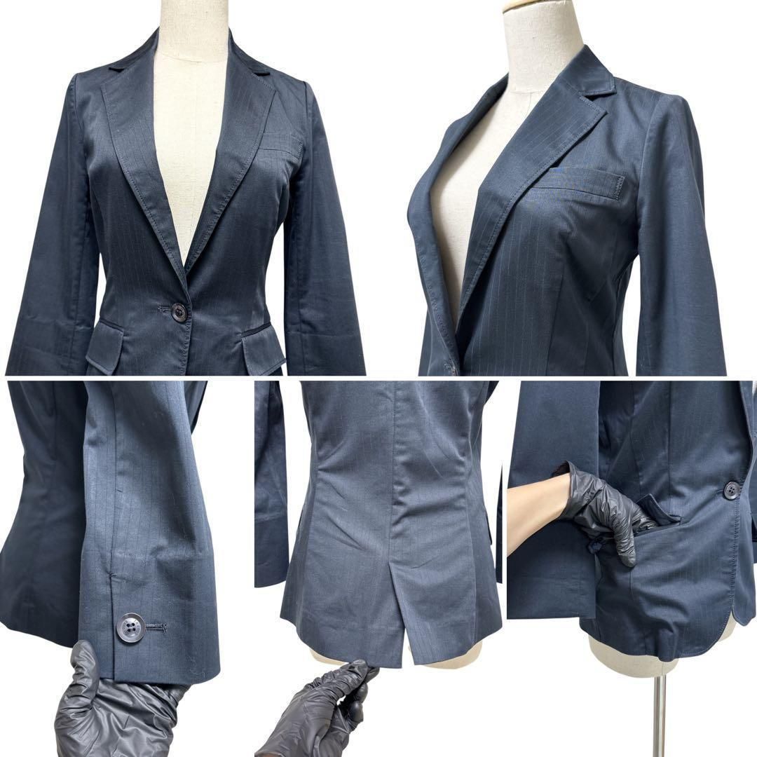 Le souk テーラードジャケット ネイビー 【38】 ストレッチ生地 極美品