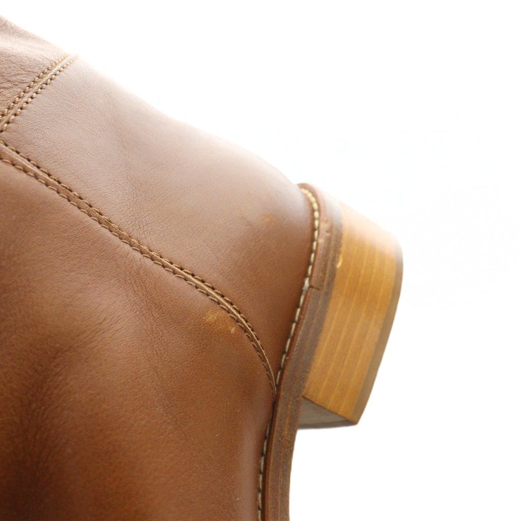 マックスマーラ MAX MARA ロングブーツ レザー ロゴ ラウンドトゥ 37