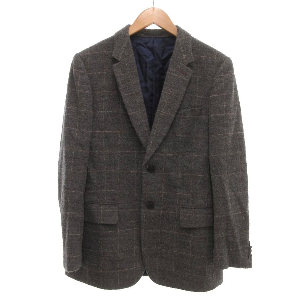 美品 ポールスミス ハリスツイードコラボ ウール テーラードジャケット チェック ポールスミス PAUL SMITH SOHO テーラードジャケット チェック柄