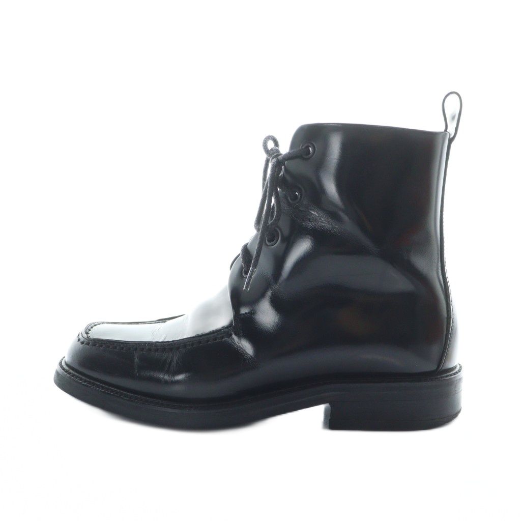 グッチ GUCCI スクエアトゥブーツ　本革 ブラック 41E グッチ GUCCI ショートブーツ スクエアトゥ ロゴ レザー 36 23cm 黒