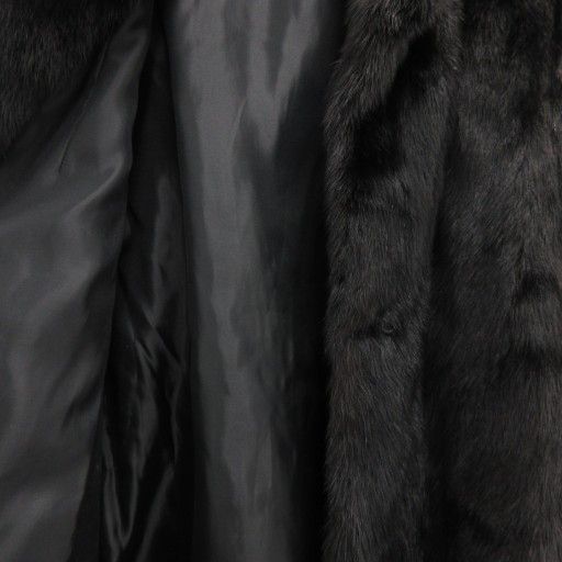 VMPD7-1118-12 金サガミンク ダークブラウン ファーロングコート VMPD7