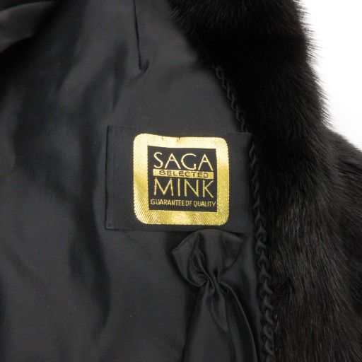 サガミンク SAGA MINK 金サガ ダークミンク ファー コート 毛皮 ミドル