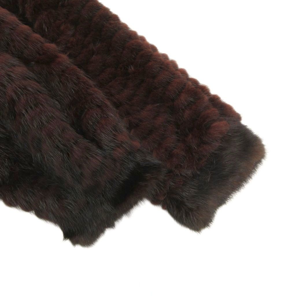 【売り尽くし】ミンク　毛皮　ショートコート　ブラウン　秋冬　ショールカラー ファーコート ミンク 毛皮 ショート丈 ショールカラー 11 ダーク